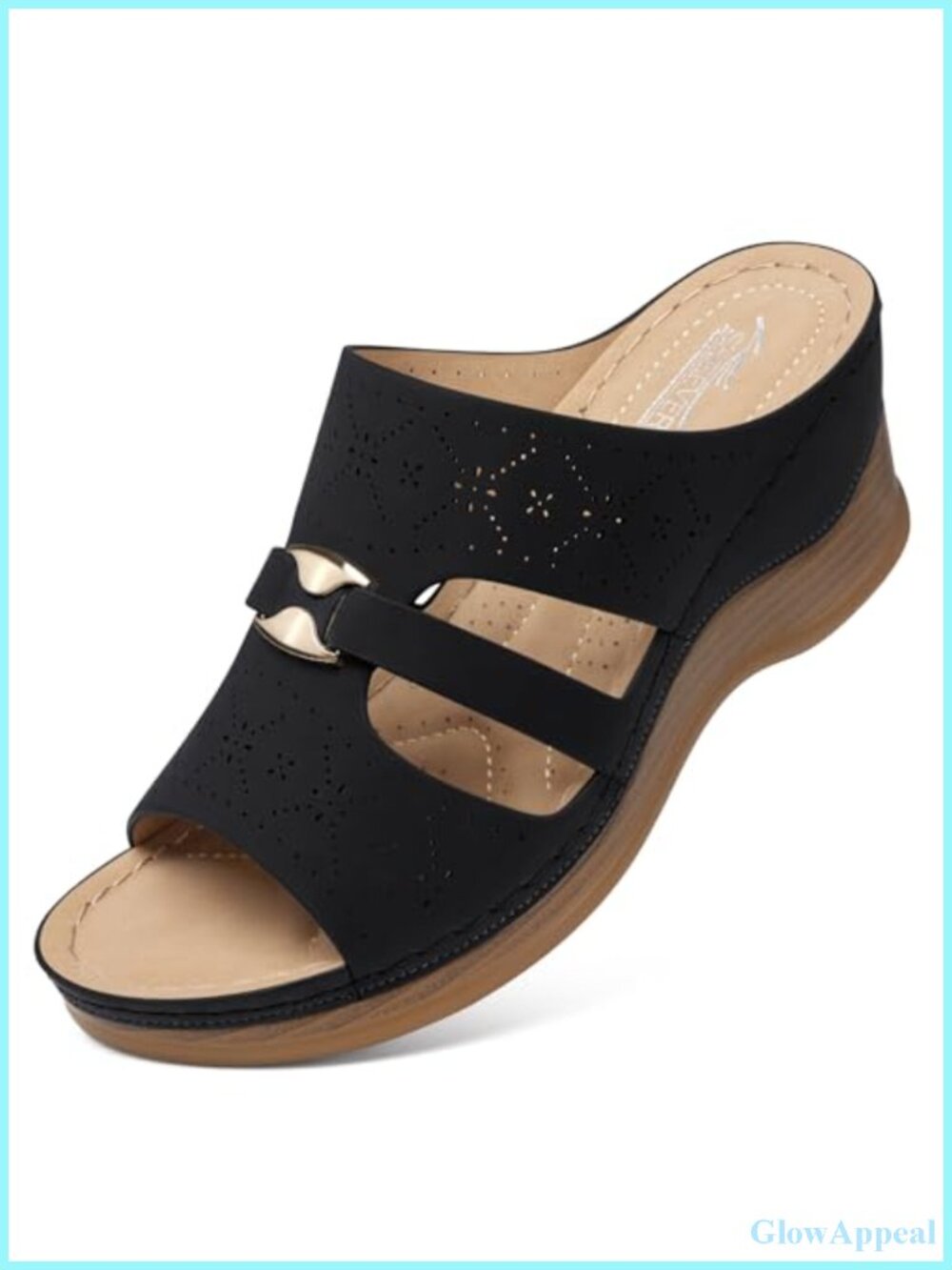 Wedge Sandals Comfortable Slip On Open Toe Dressy Summer Sandal